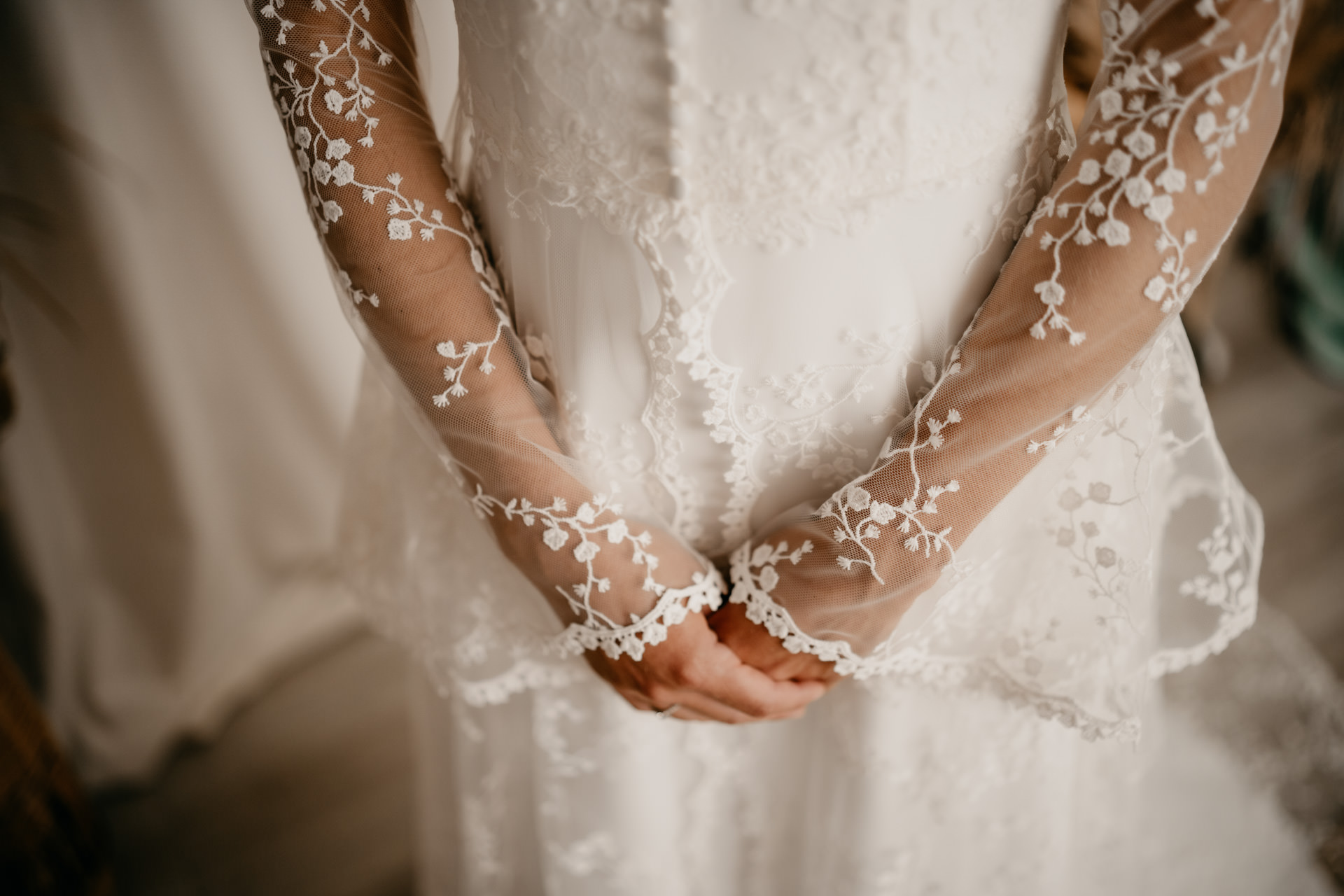 Mangas vestido de novia boho