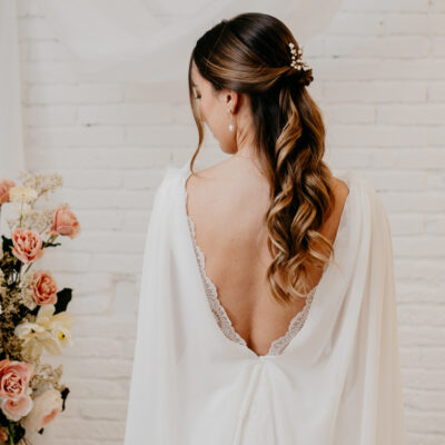 capa de novia desmontable